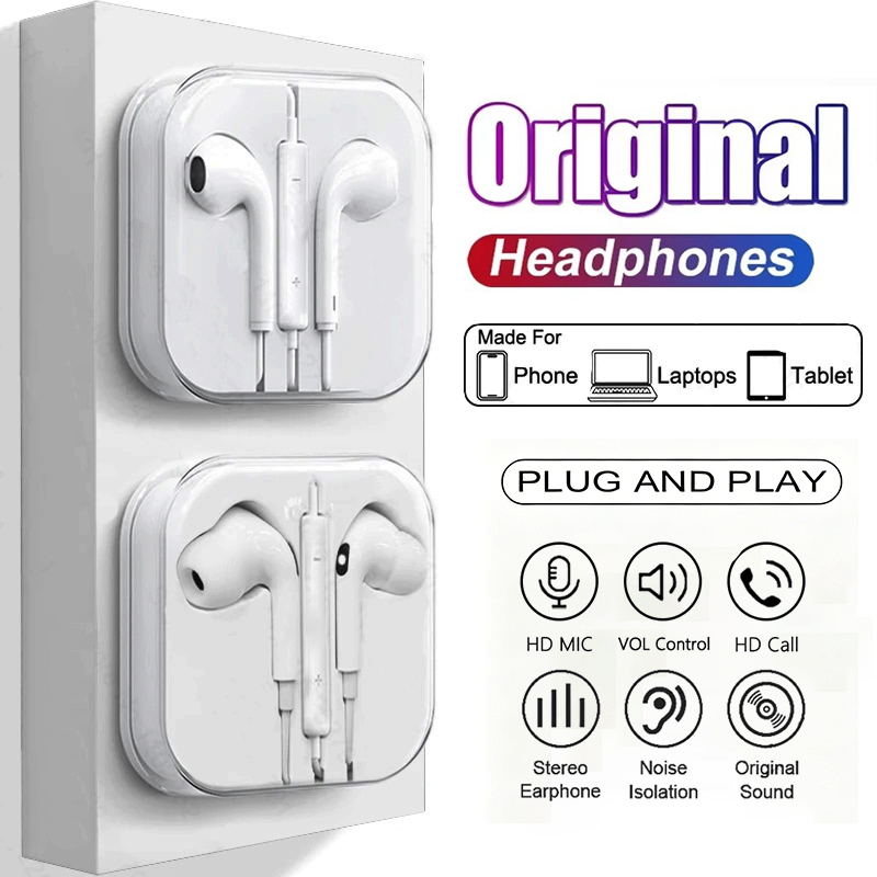 Wired Earphone Lightning - Oryginalne przewodowe słuchawki douszne do telefonów
