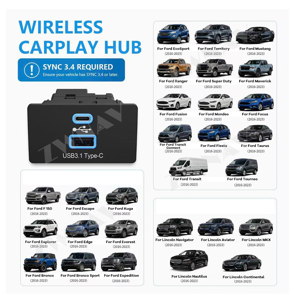 Bezprzewodowy adapter CarPlay  – Usb Hub Type C recenzja i cena